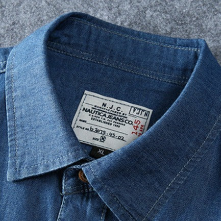 Camisa Jeans Masculina Plus Size