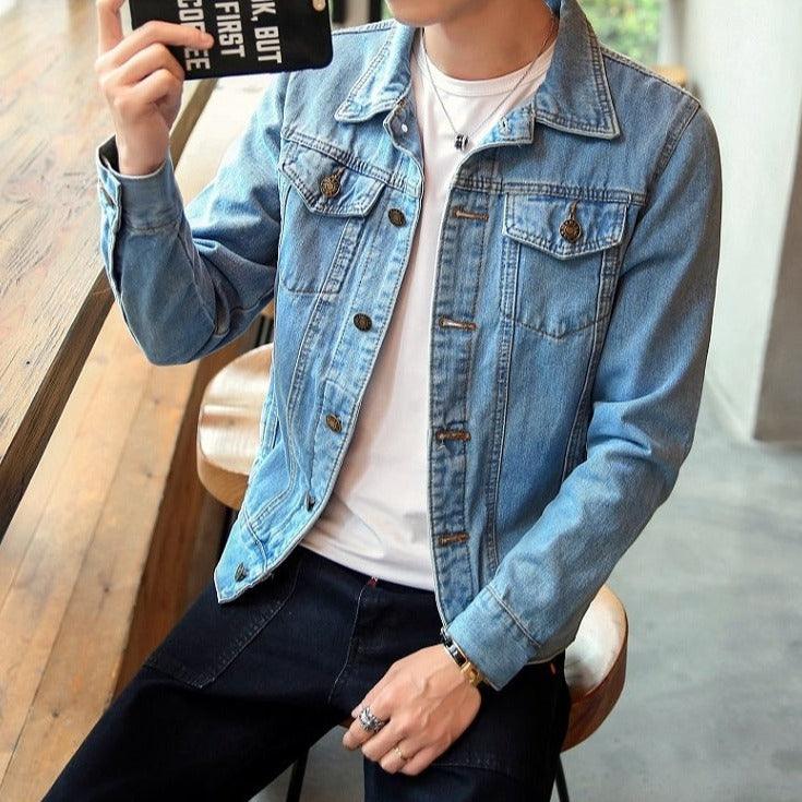 Jaqueta Jeans Masculina Casual