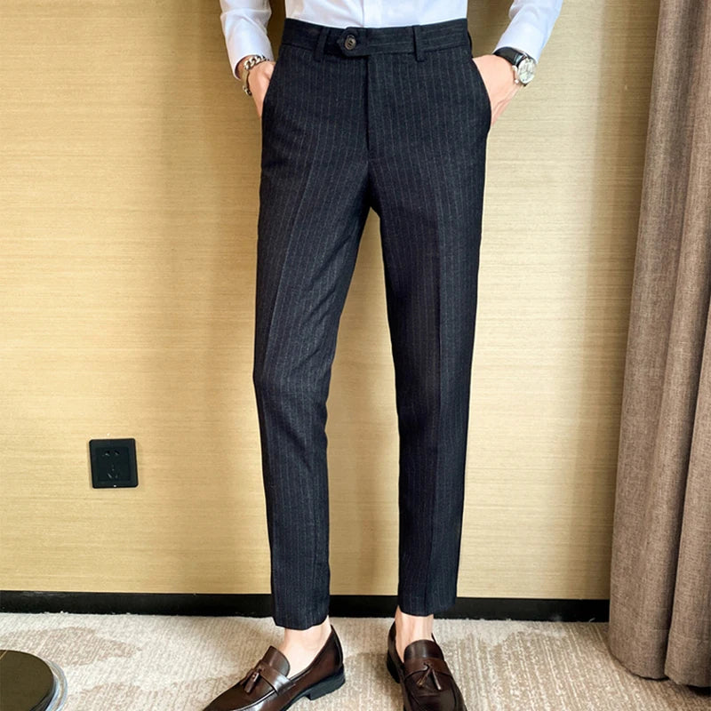 Calça Social Listrada Masculina Sampaio®