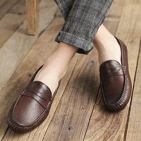 Mocassim Couro Genuíno Antiderrapante Masculino