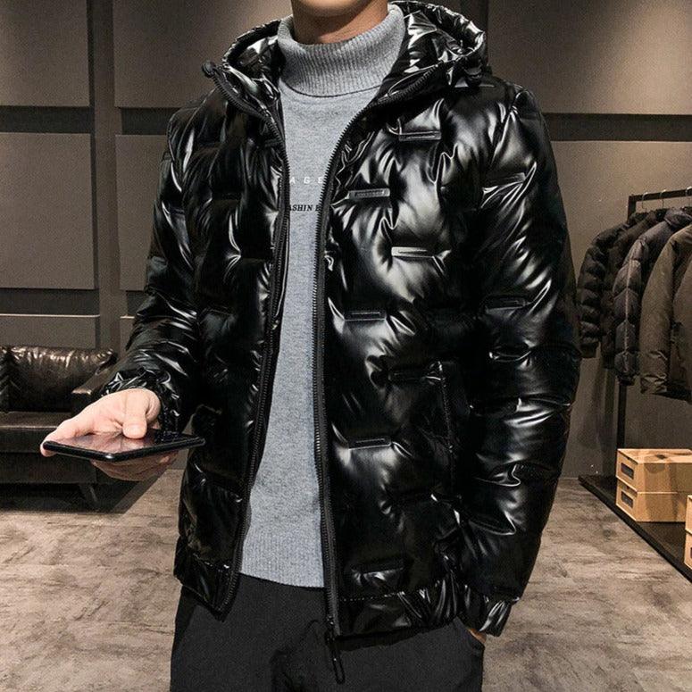 Casaco Masculino Preto Bolha Acolchoado