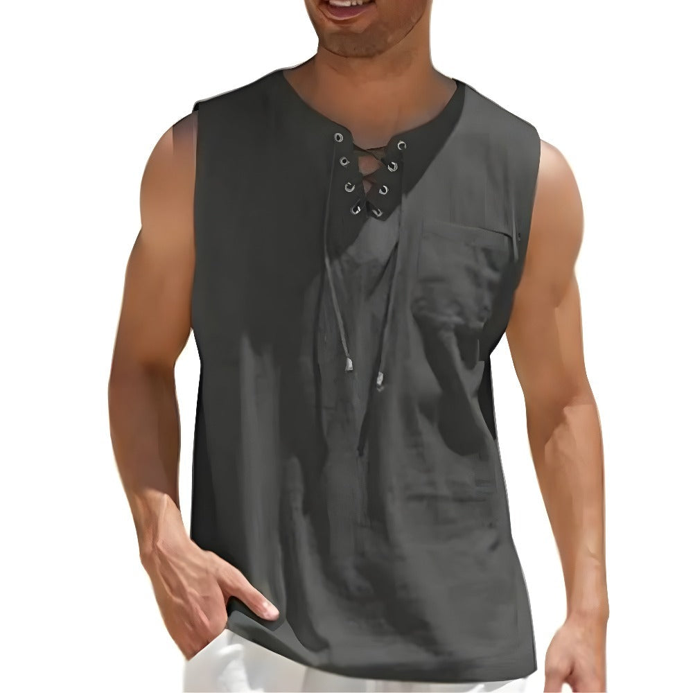 Camisa Regata Masculina de Linho Sampaio®