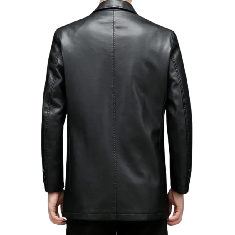 Jaqueta Longa de Couro Masculina Sampaio® S1266