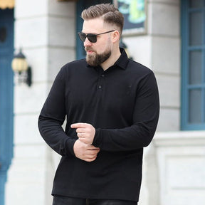 Camisa Polo Masculina Manga Longa Plus Size