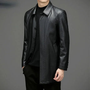 Jaqueta Longa de Couro Masculina Sampaio® S1266