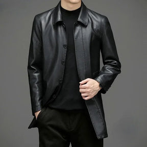 Jaqueta Longa de Couro Masculina Sampaio® S1266